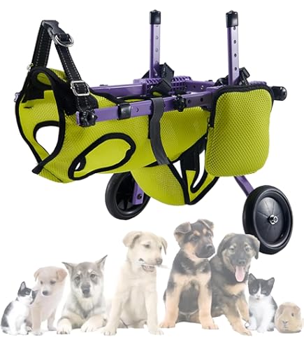 犬用車いす 調整可能ハンドル付き 4輪 Amazon.co.jp: 犬用車いす ハンドル付きフルサポート障害猫用